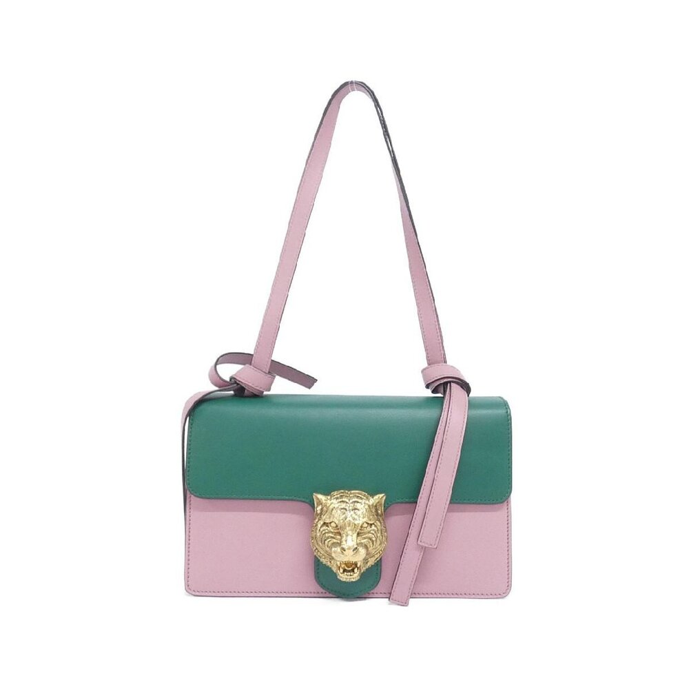 Gucci Animalier shoulder bag pink prominent tiger head clasp
